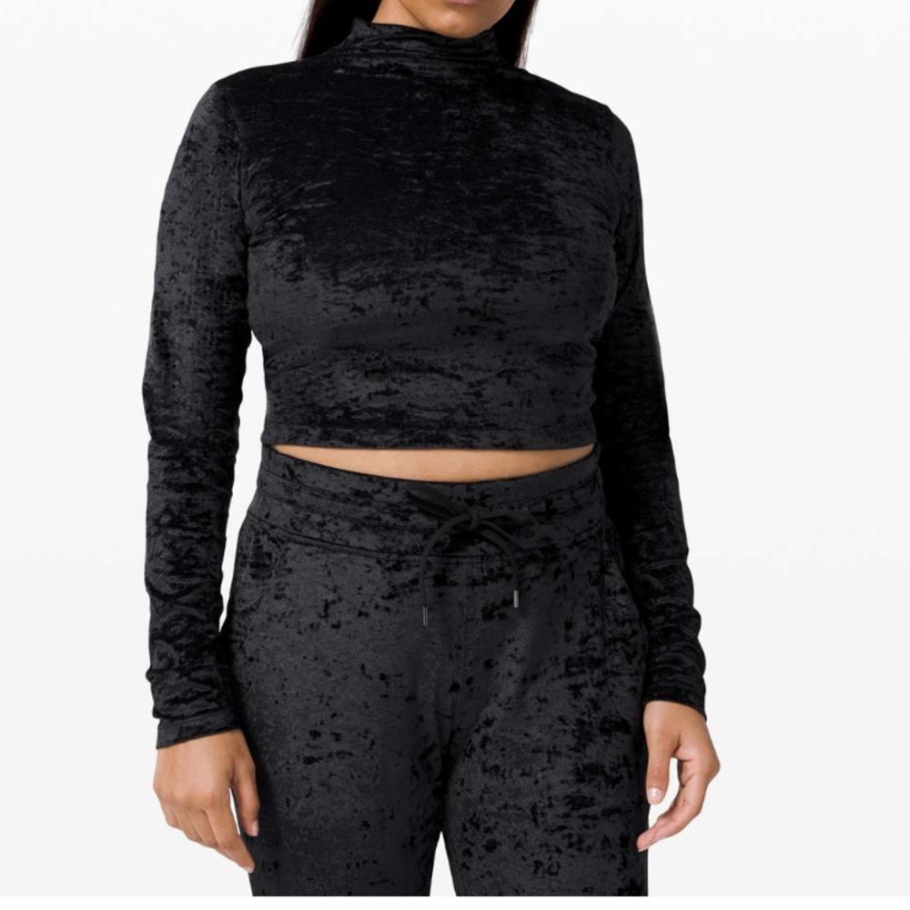 Lululemon All Aligned Mock Neck Long Sleeve *Crushed Velvet